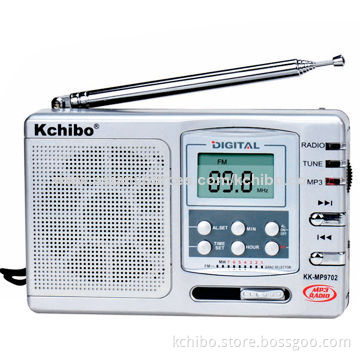 FM Radio Speaker with MP3 Radio, Audio Files on TF Card and U-disk Manual Channel Search